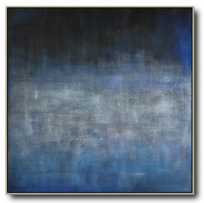 Abstract Painting Extra Large Canvas Art,Oversized Contemporary Painting,Hand Painted Abstract Art,Dark Blue,Black,Grey.etc